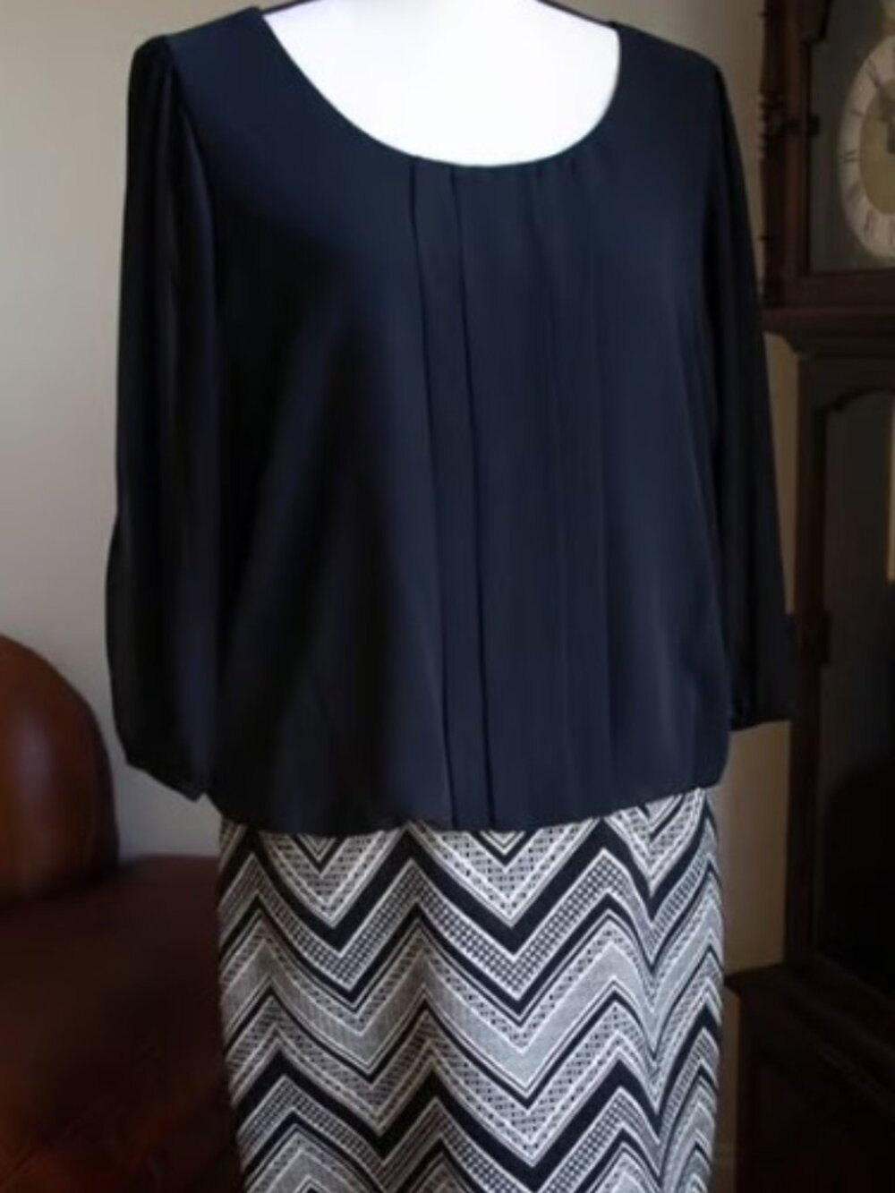 AGB studio black and white dress